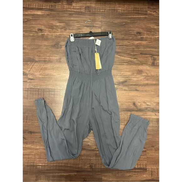 Mustard Seed LA NWT Slate Gray / Blue Strapless Romper, Sz Small - Picture 1 of 9
